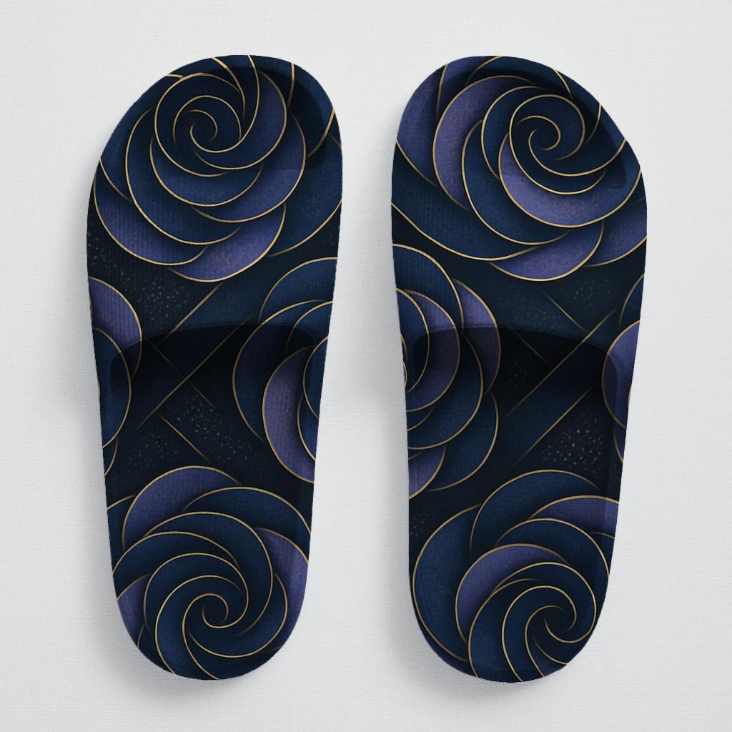 Camellia Fractal Braidwork stylish pool slides
