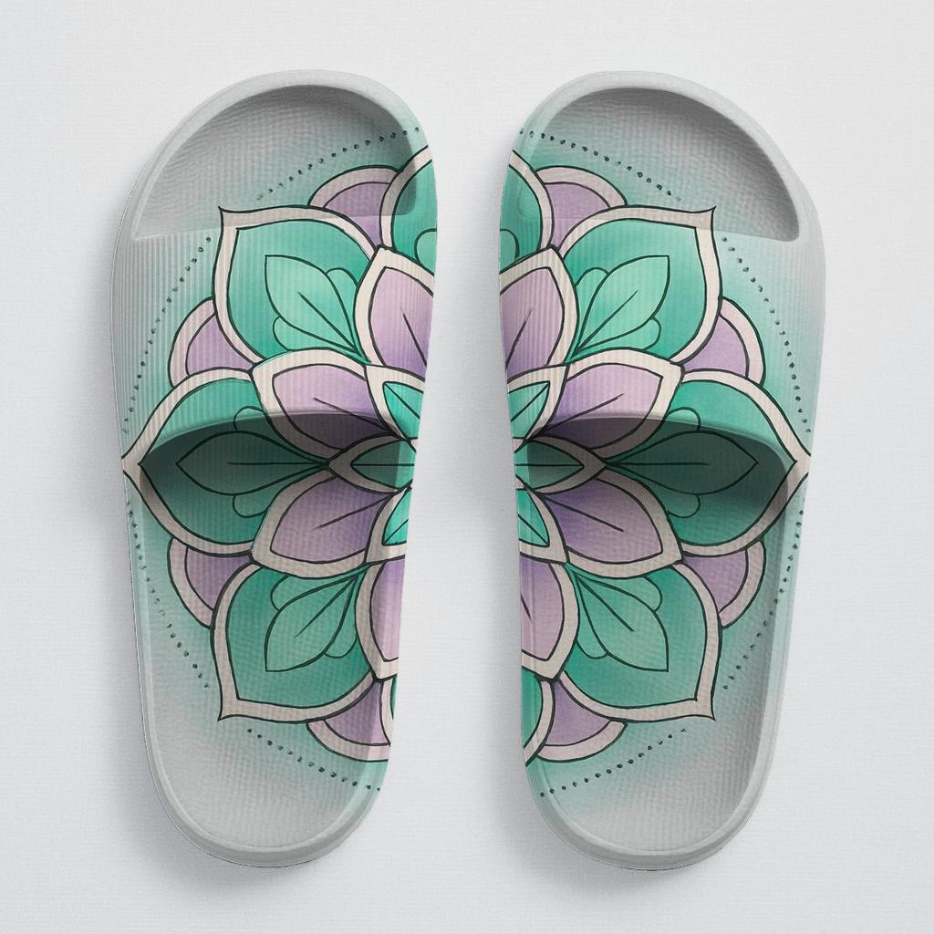 Aurora Prism Rosette soft footbed slides