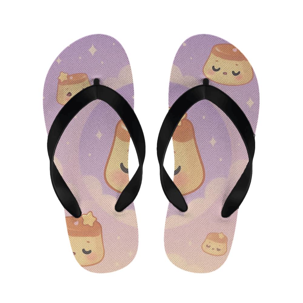 Sleepy Moon Pudding Patrol designer logo slippers