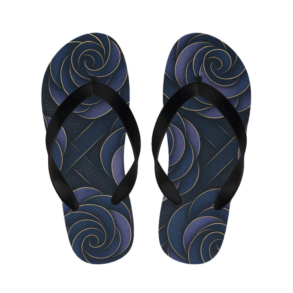 Camellia Fractal Braidwork unique printed slipperscustom slippers