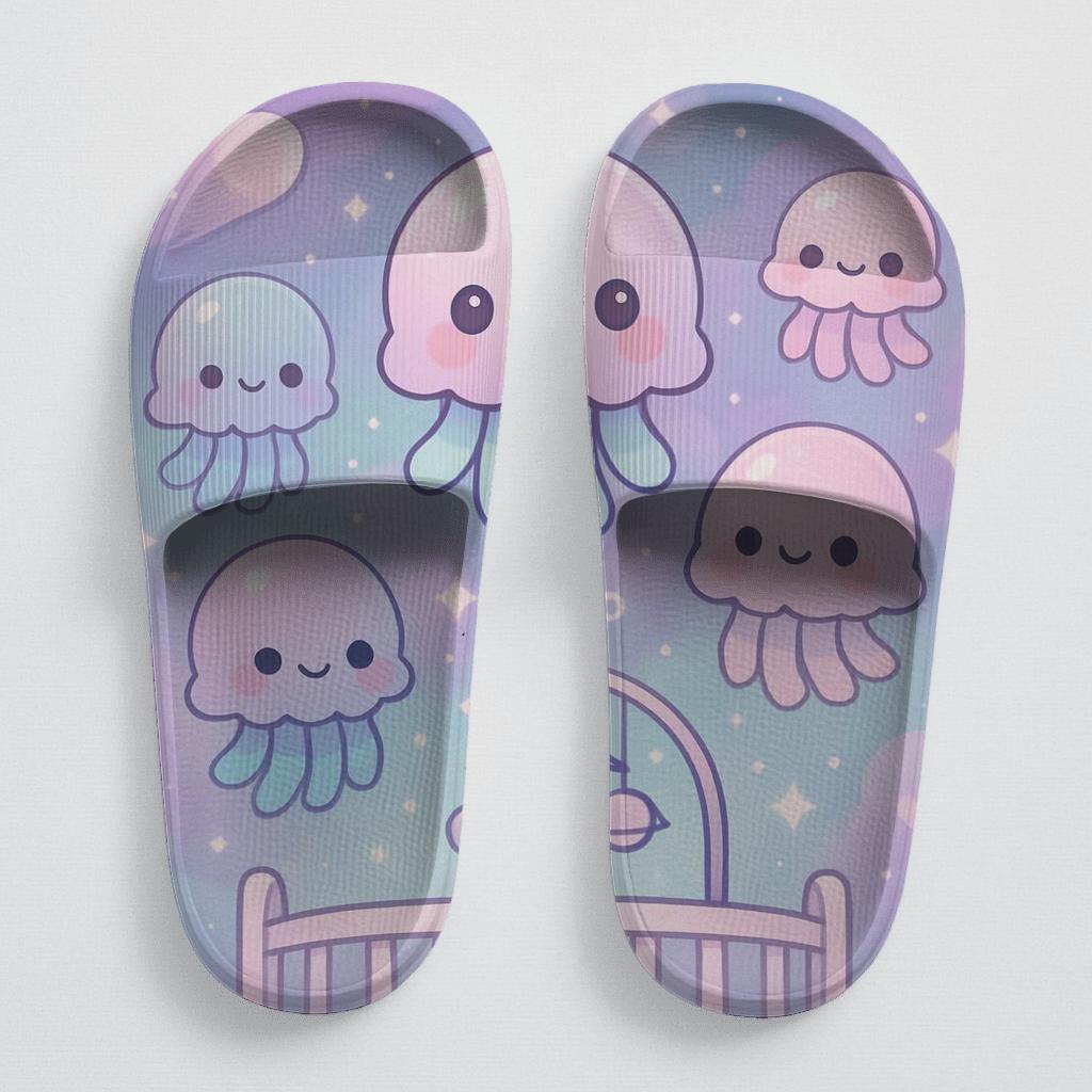 Nebula Jellyfish Nursery soft footbed slides