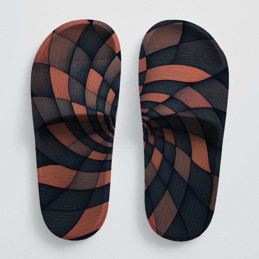Orchid Spiral Signal Weave soft footbed slides