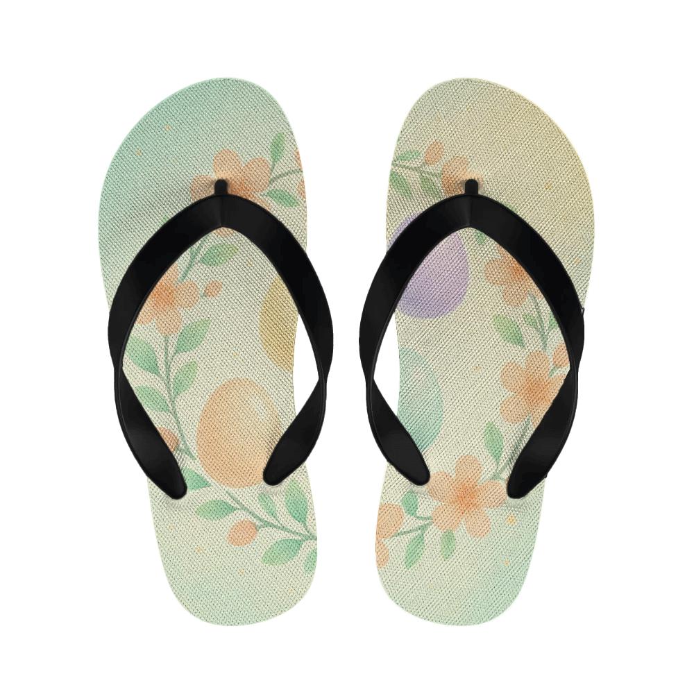Spring Equinox Egg Nebula Wreath soft sole slippers