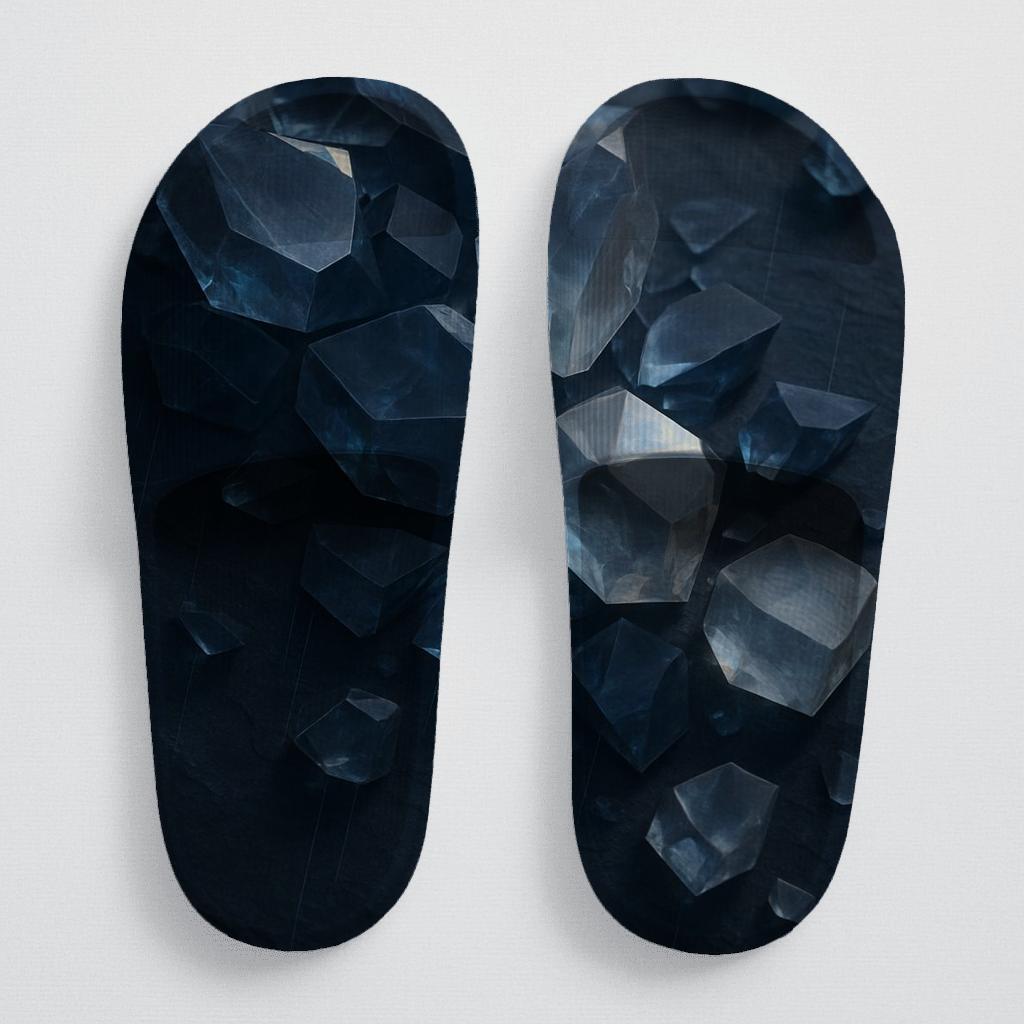 Mineral Facet Rainfield personalized slide sandals