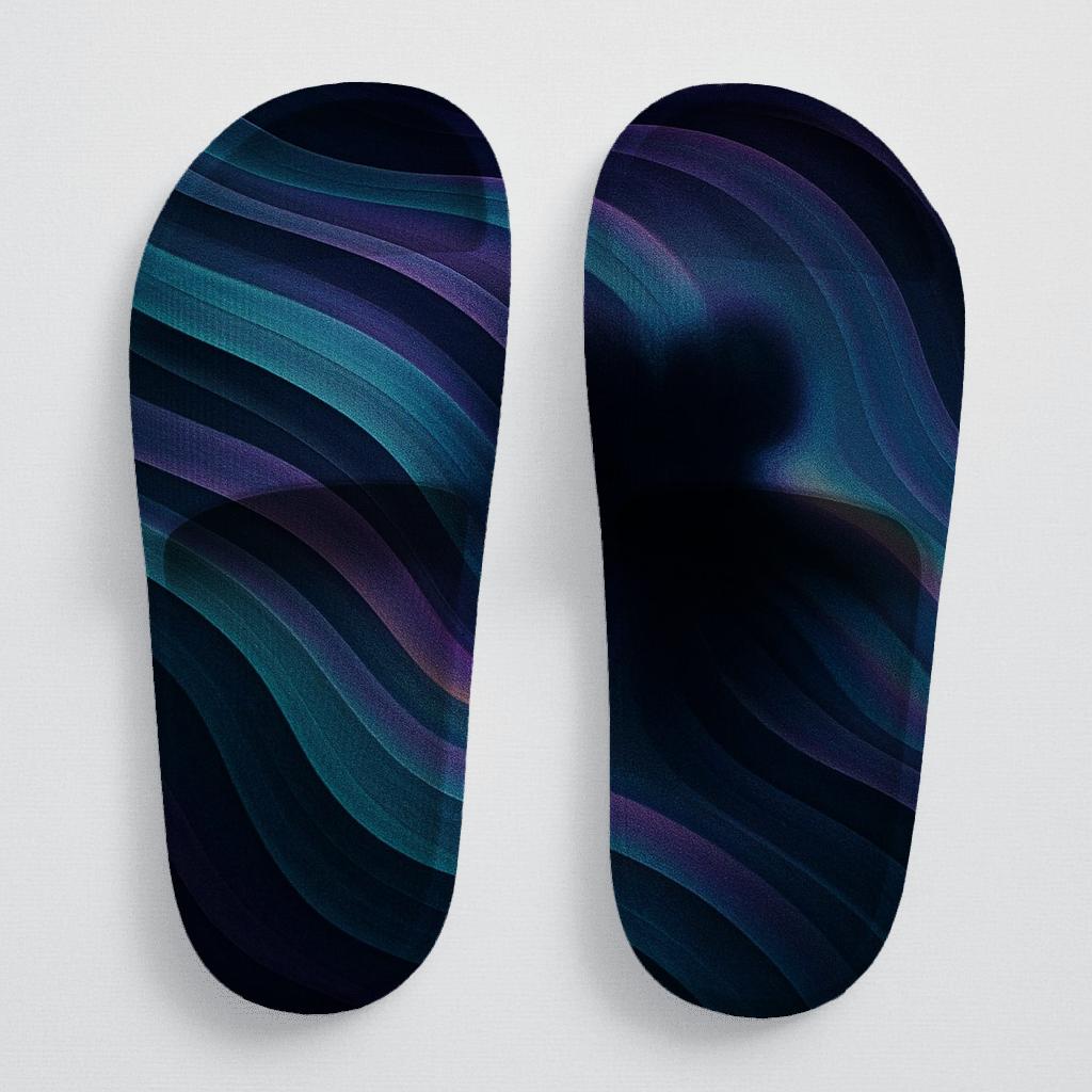 Cuttlefish Ink Mirage Spectrum soft footbed slides