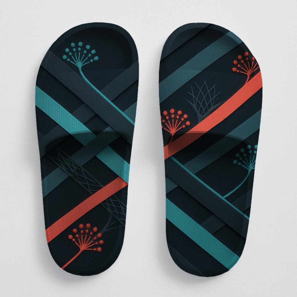 Anemone Phase Stripe Lattice comfortable casual slides