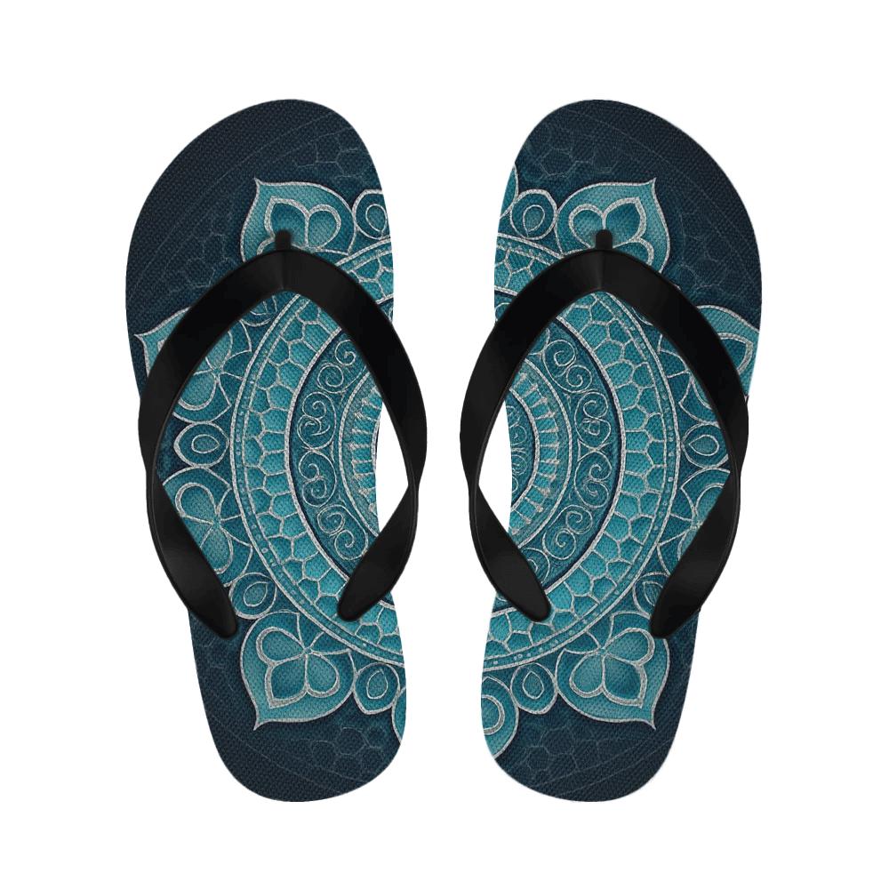 Iridescent Lattice Rosette comfortable indoor slippers