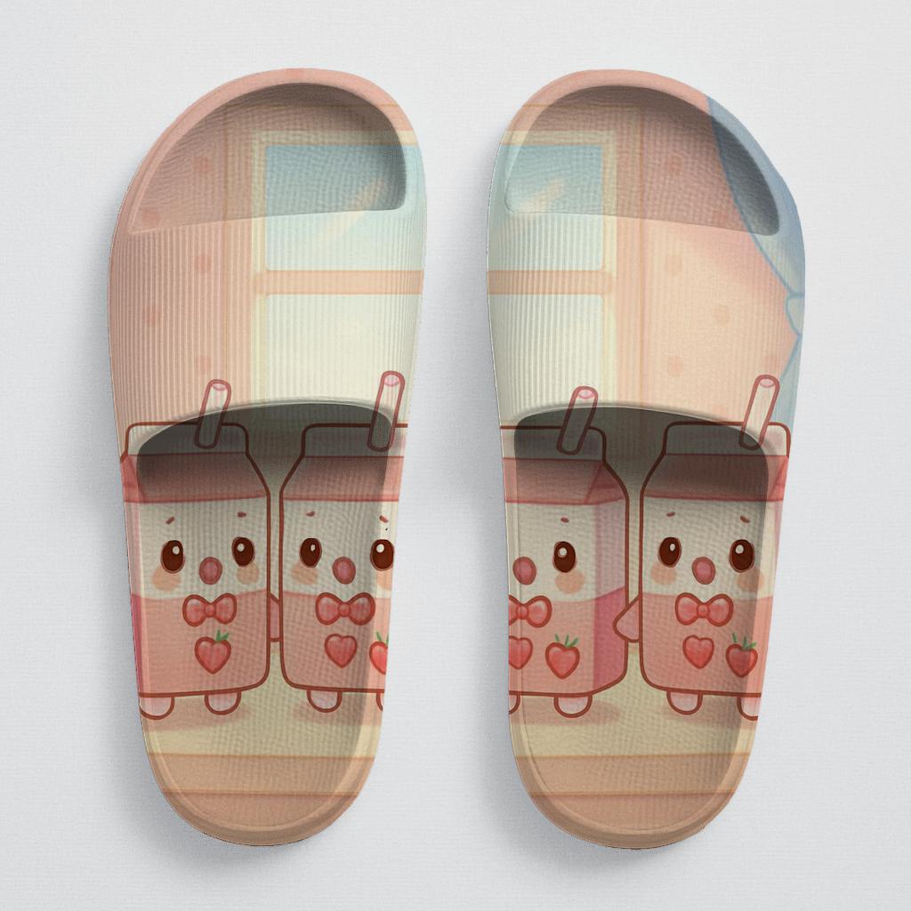Strawberry Milk Carton Choir comfortable casual slides