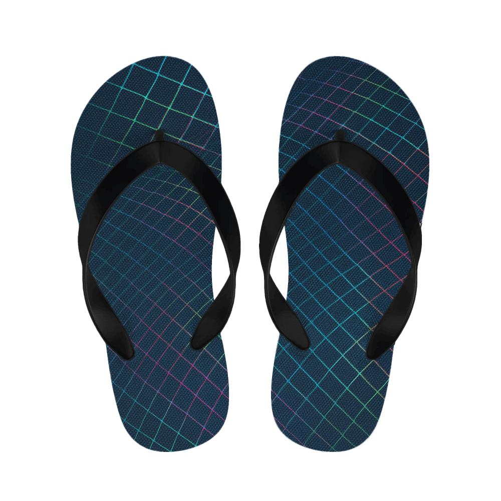 Prismatic Moire Lattice Sweep trendy casual slippers