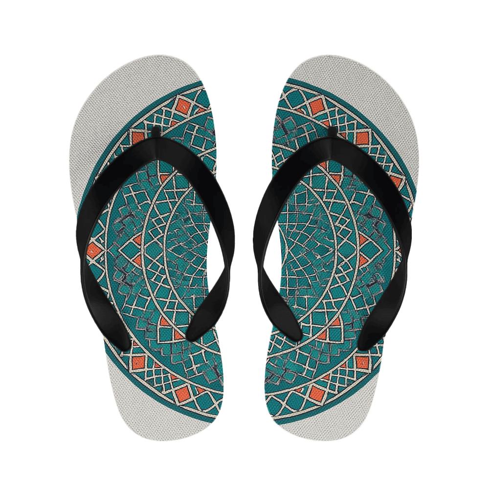 Chromatic Lattice Rosette trendy casual slippers