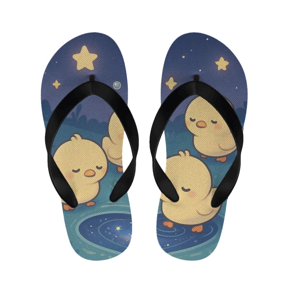 Starlit Puddle Ducklings custom slippers