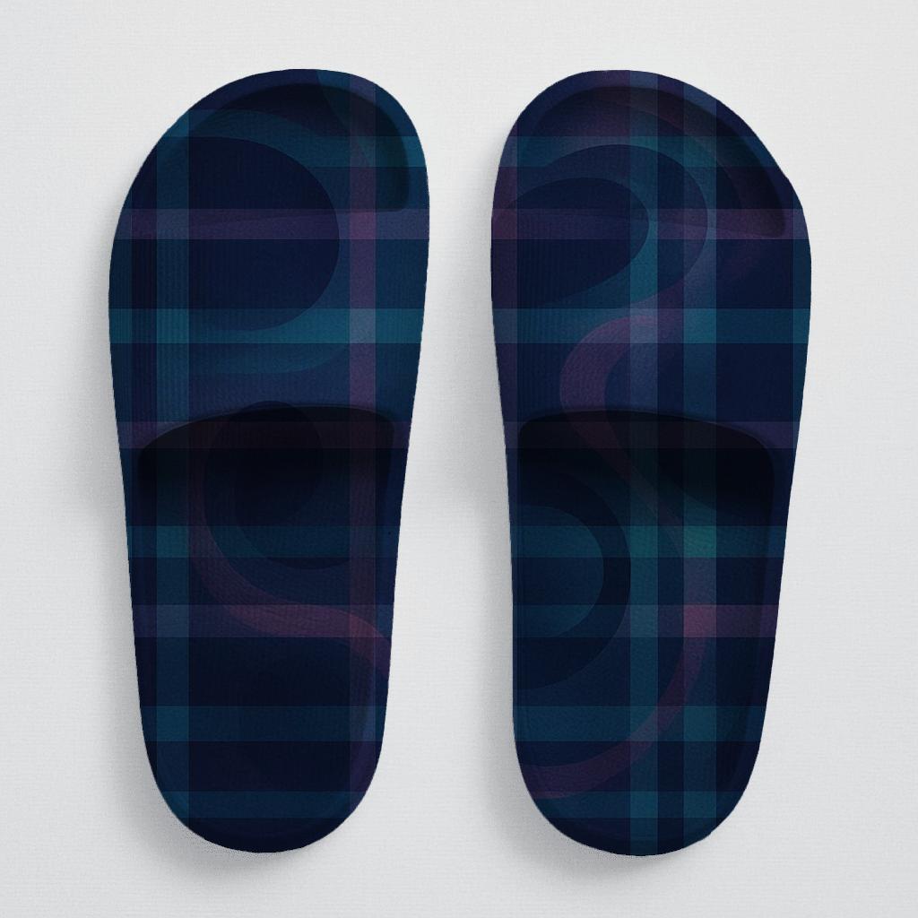Moire Nebula Interference Plaid custom slides
