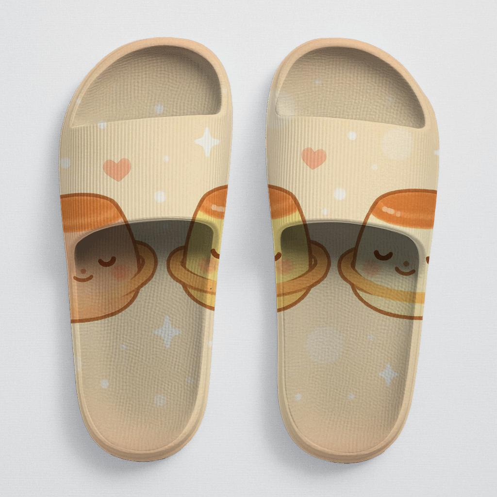 Sleepy Planet Pudding Parade soft footbed slides