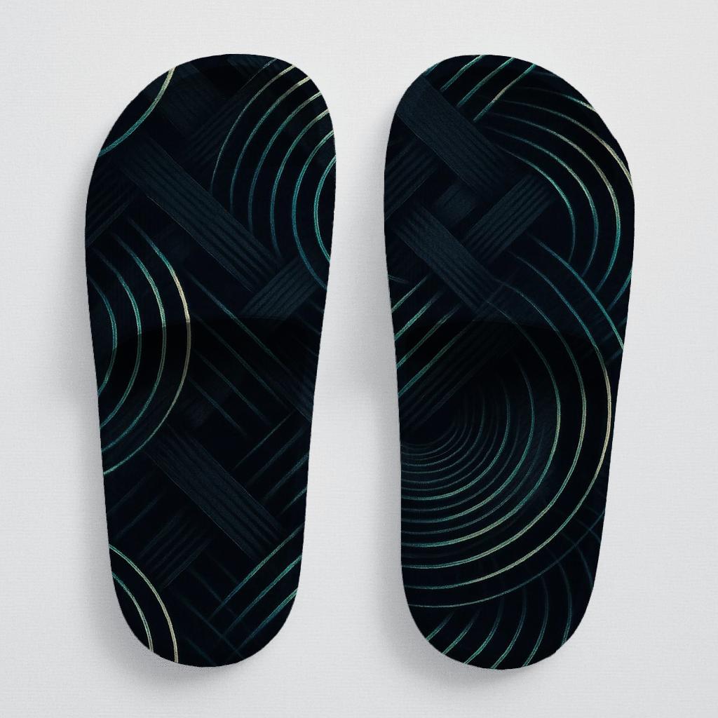 Moire Orbit Weave stylish pool slides