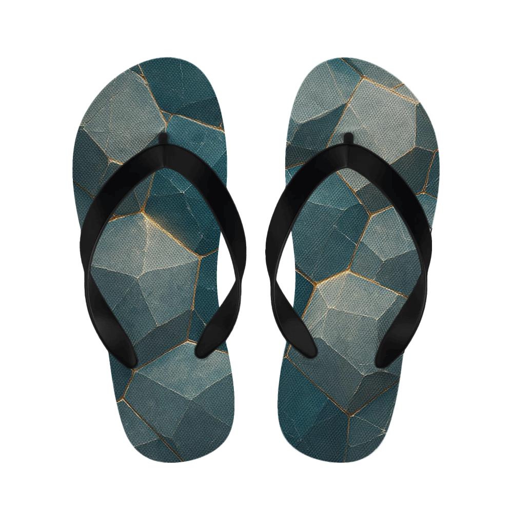 Mineral Facet Tessellation Drift unique printed slipperscustom slippers