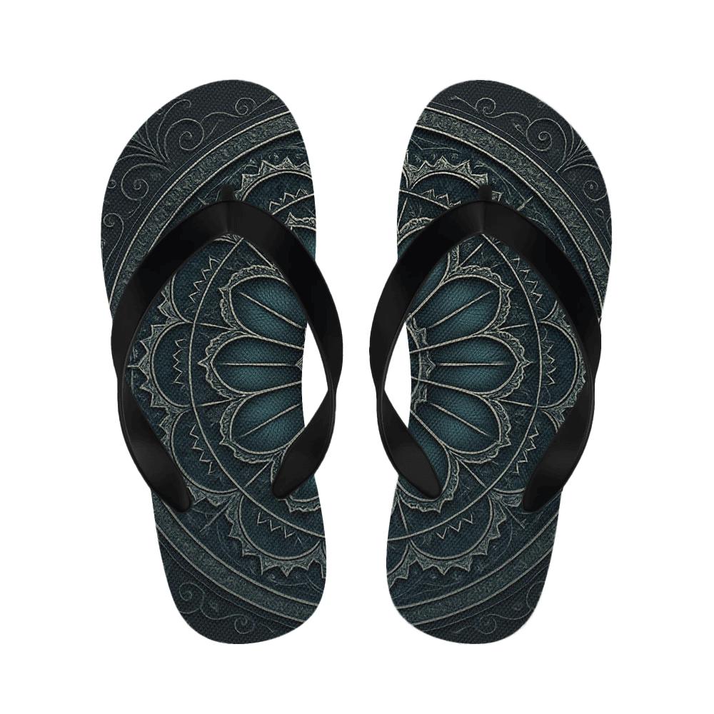 Clockwork Rosette Lattice trendy casual slippers