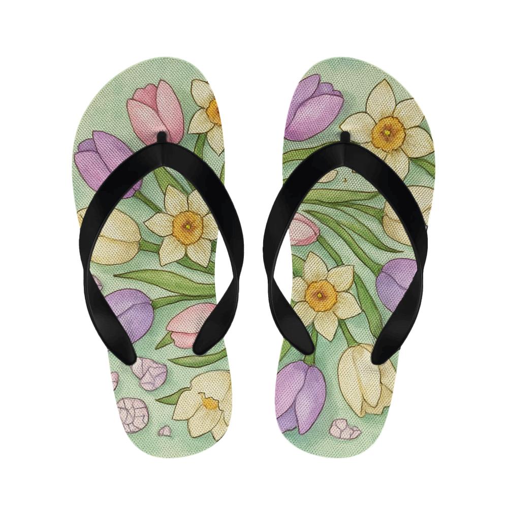 Spring Equinox Eggshell Nebula Garden personalized cozy slippers
