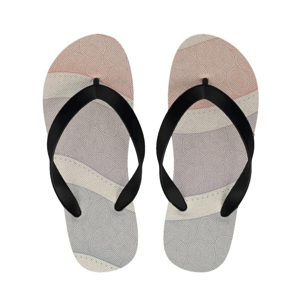 Camellia Vein Wave Lattice stylish house slippers