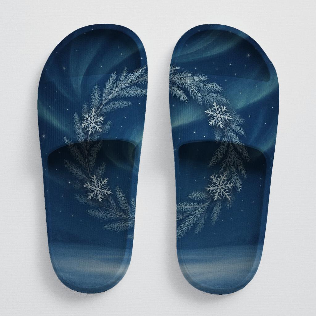 Winter Solstice Aurora Wreath unique printed slides