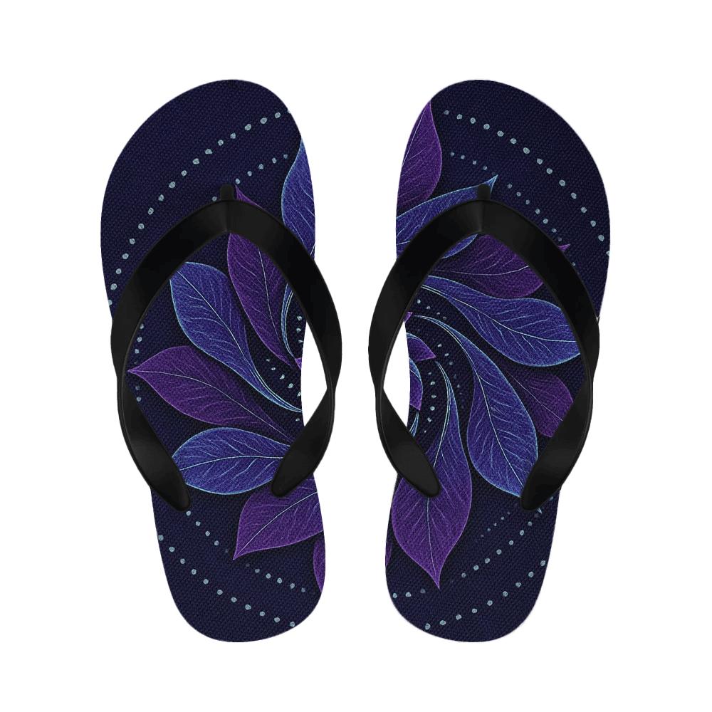 Orchid Vortex Rosette designer logo slippers
