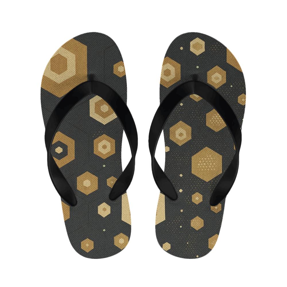 Fractal Hex Drift Quilt personalized cozy slippers