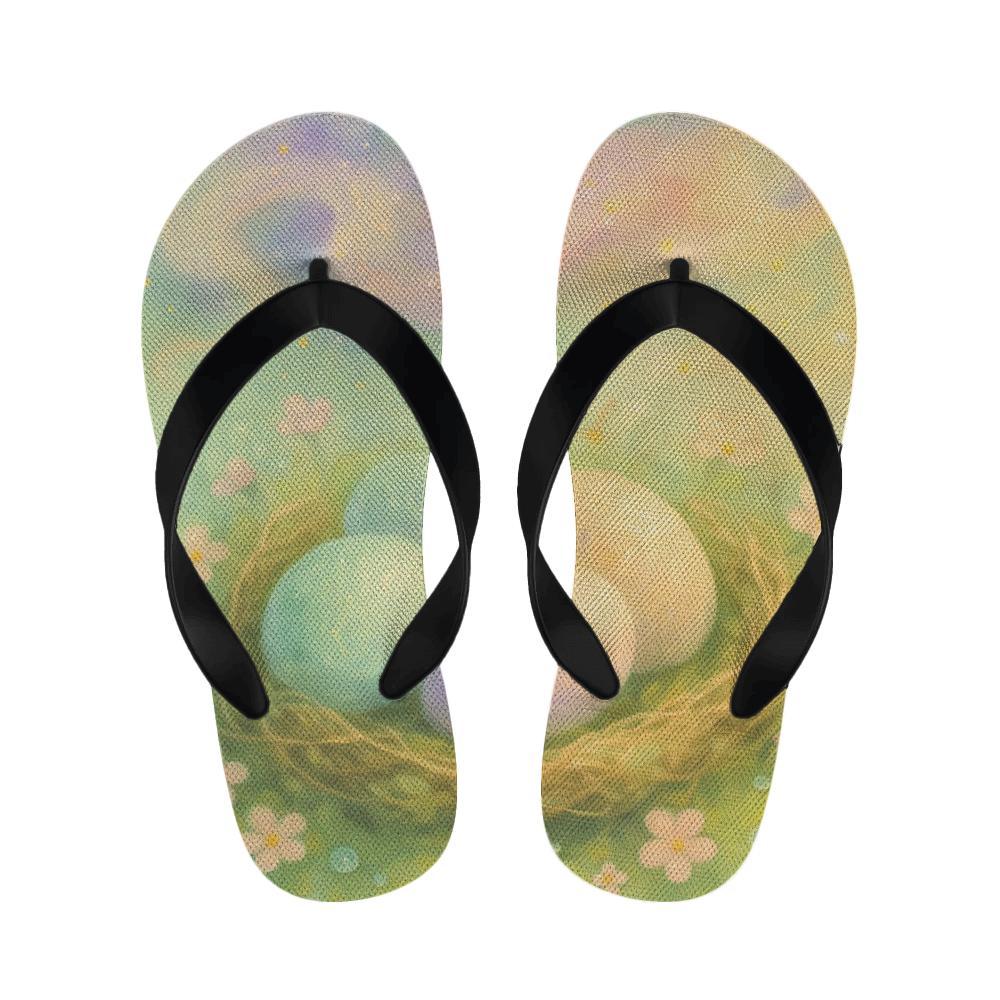 Spring Equinox Painted Egg Nebula comfortable indoor slippers