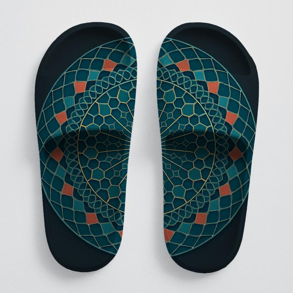 Chromatic Lattice Halo comfortable casual slides