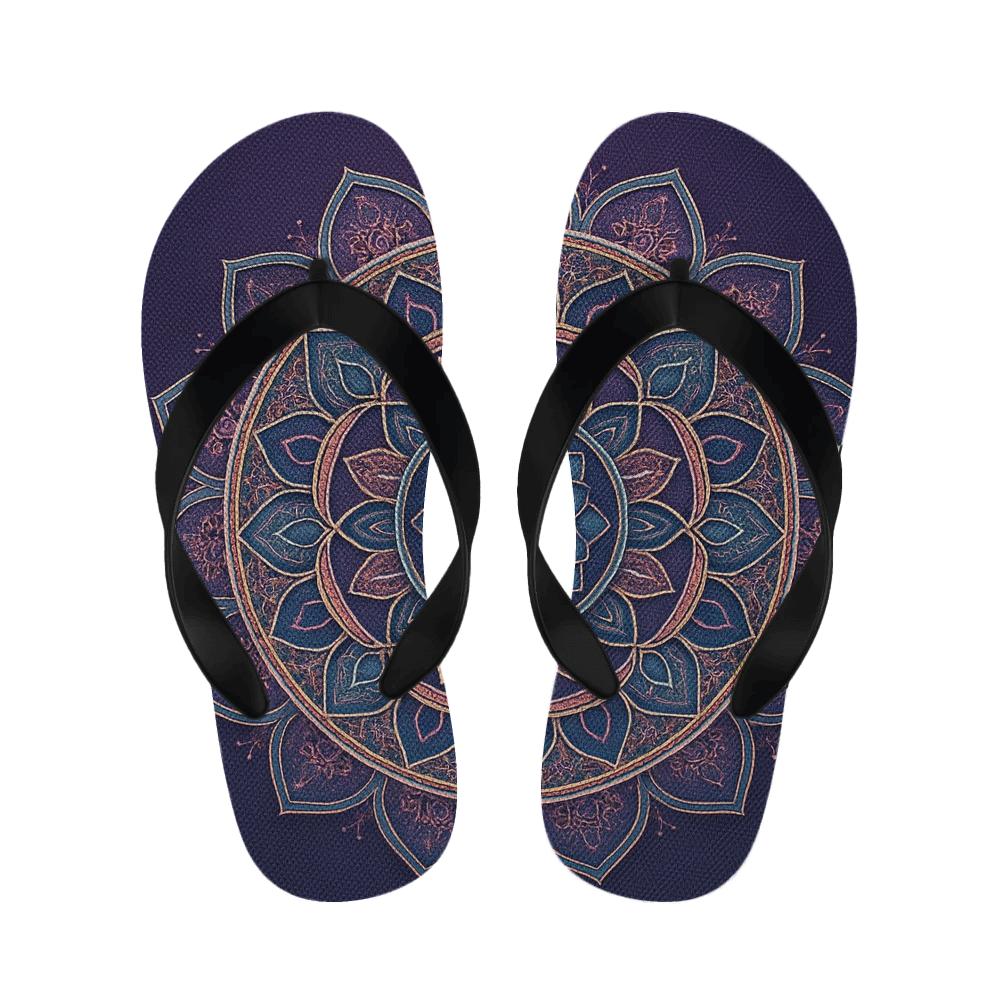 Prismatic Orbit Filigree designer logo slippers