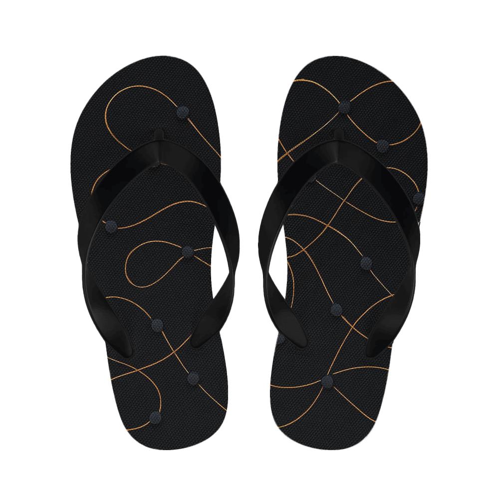 Waggle Code Of The Honeybee designer logo slippers