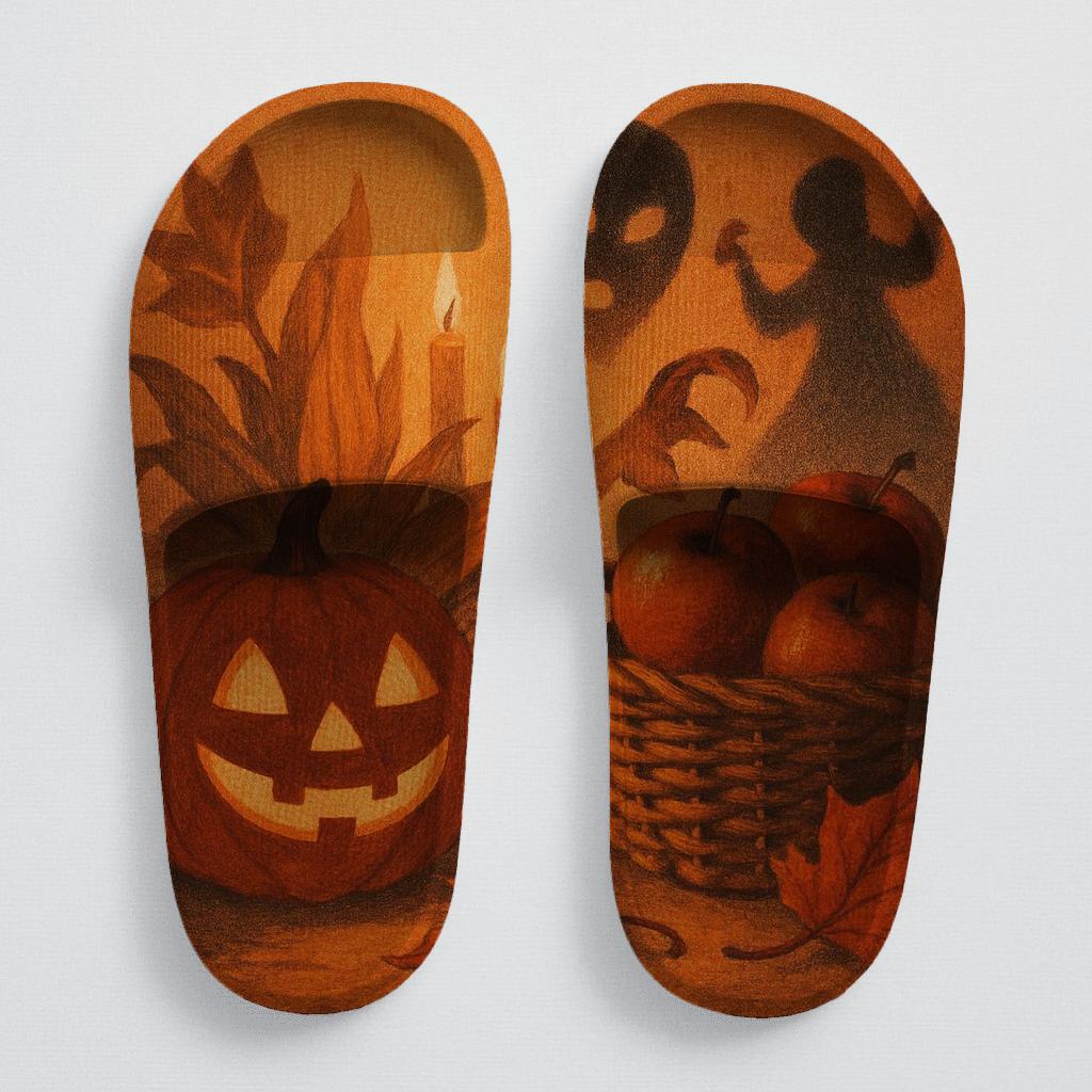 Autumn Masquerade Of Harvest Shadows designer logo slides