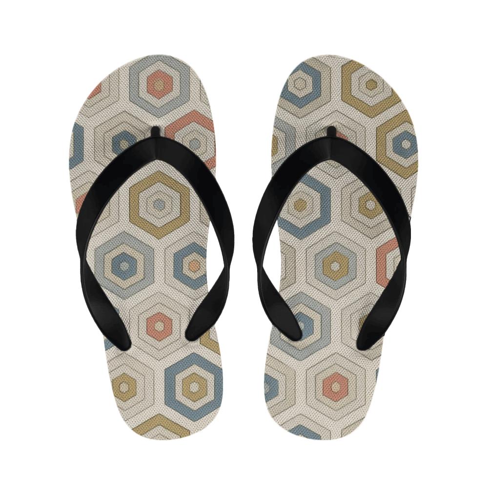 Hex Fractal Drift Quilt comfortable indoor slippers