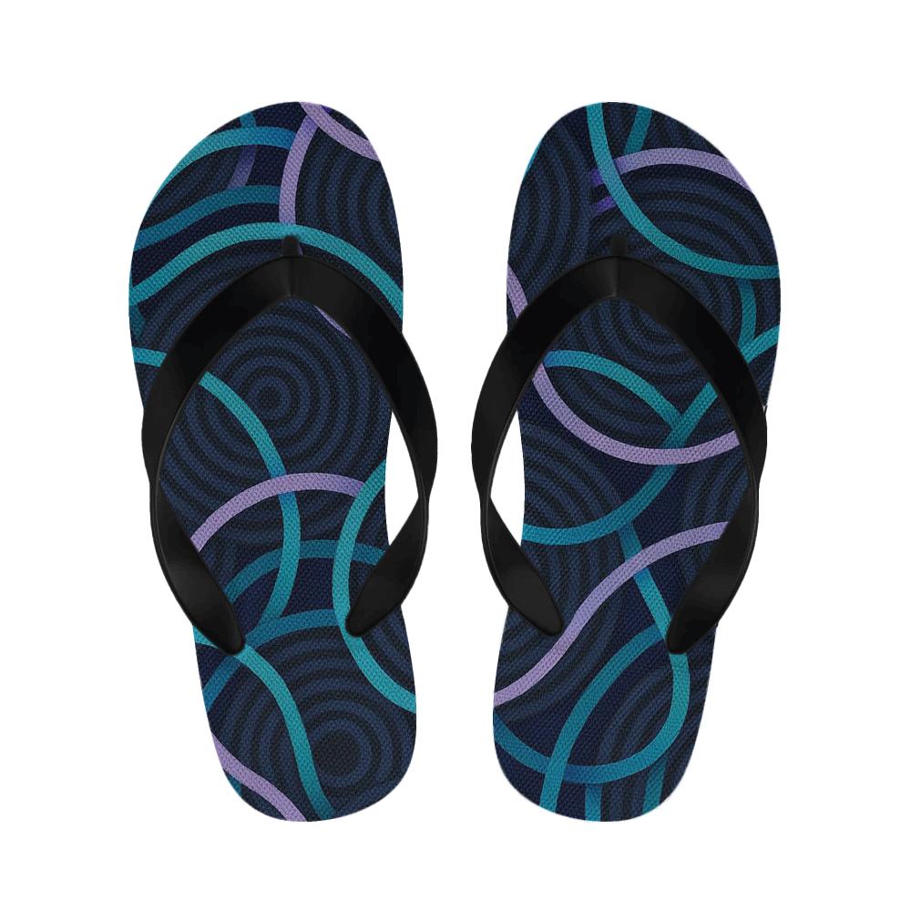 Moire Orbit Weave personalized cozy slippers