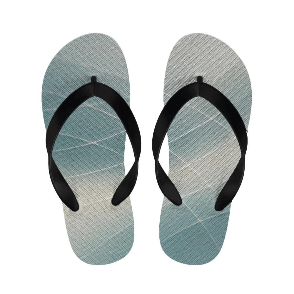 Mist Ripple Lattice Drift unique printed slippers