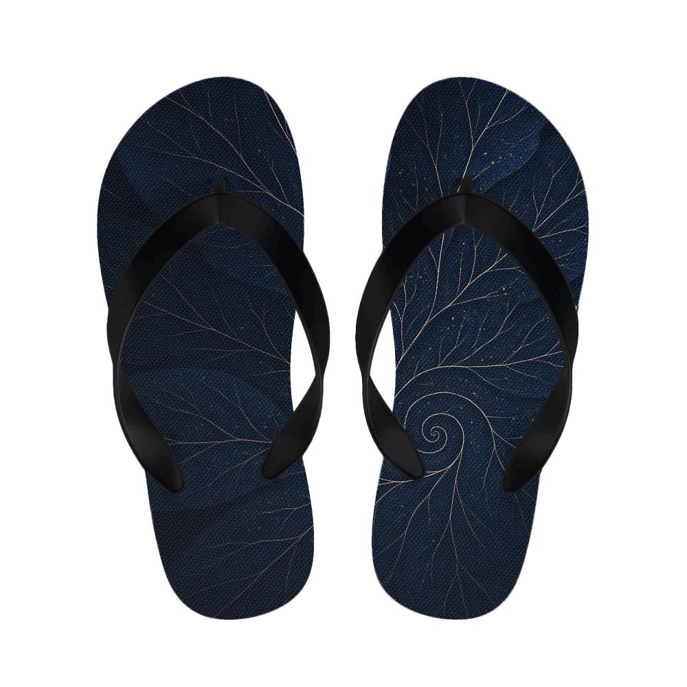 Orchid Fractal Vein Circuit designer logo slippers