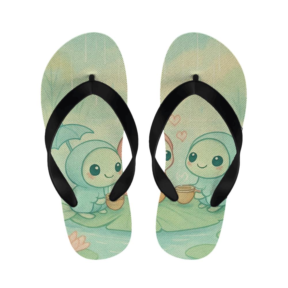 Raincoat Tadpole Tea Party personalized cozy slippers