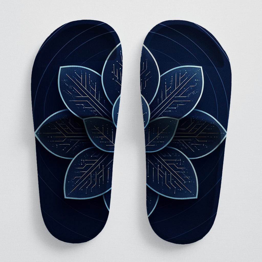 Orchid Vein Circuit Bloom comfortable casual slides