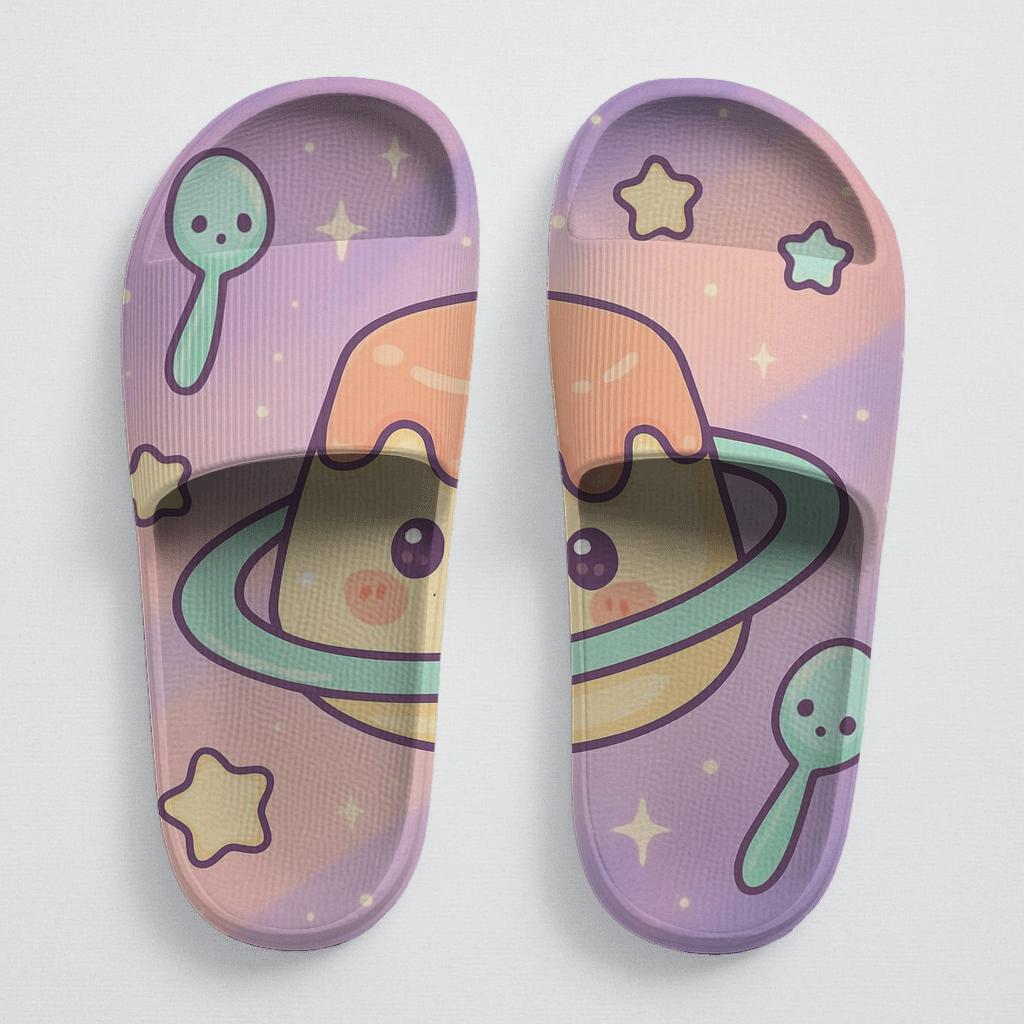 Sleepy Planet Pudding Parade personalized slide sandals