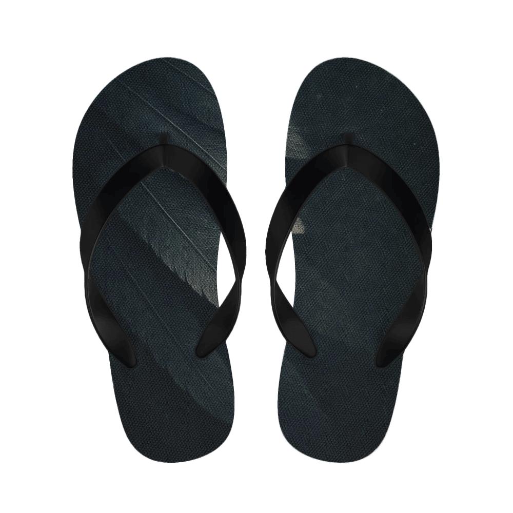 Owl Feather Silence Ripple designer logo slippers