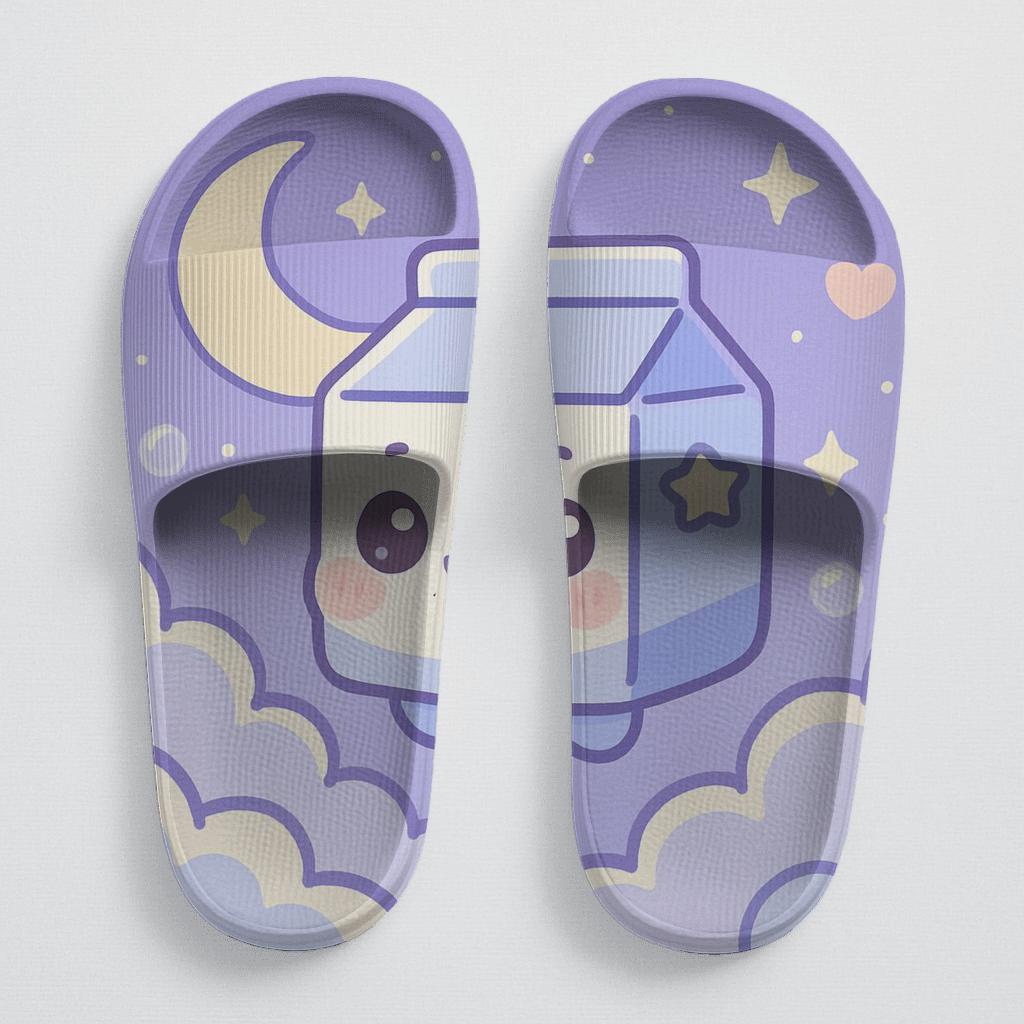 Sleepy Moon Milk Carton designer logo slides