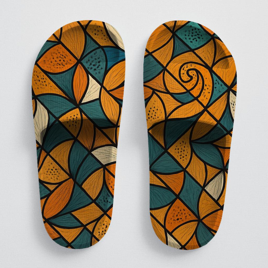 Marigold Fractal Weave designer logo slides