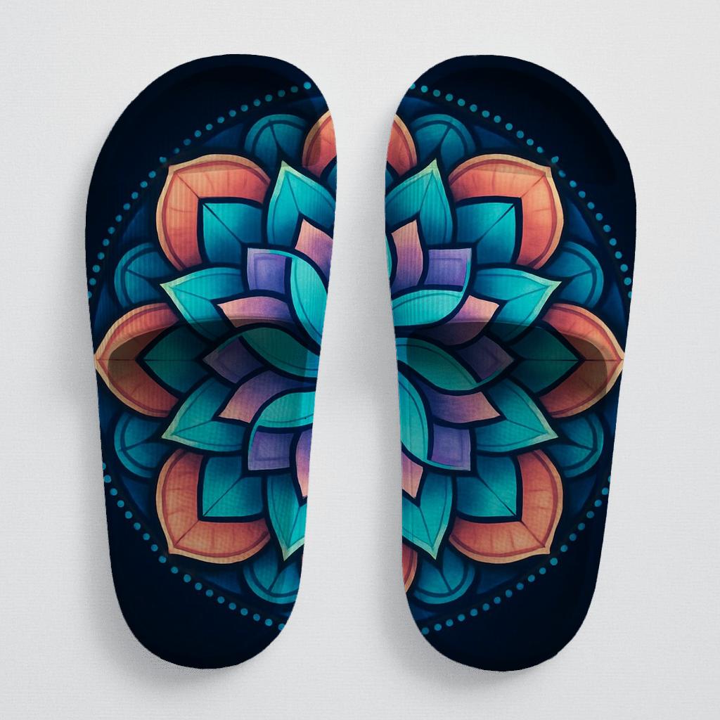 Aurora Prism Rosette sporty rubber slides