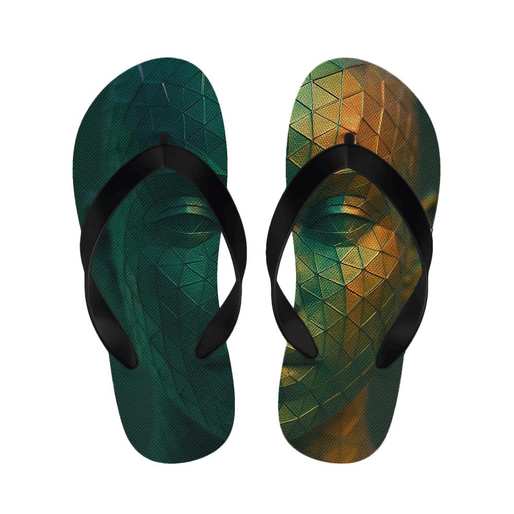 Chameleon Phase Shift Mosaic designer logo slippers