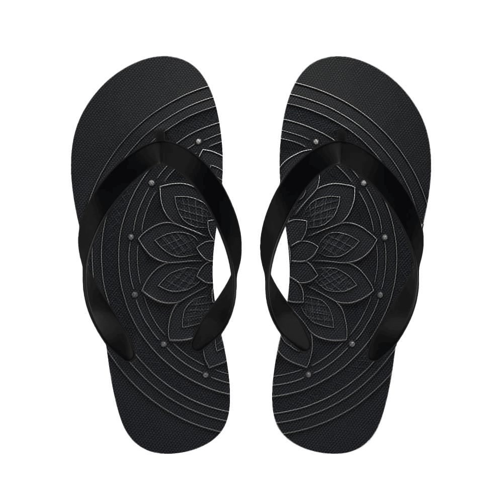 Obsidian Lattice Halo warm fleece slippers