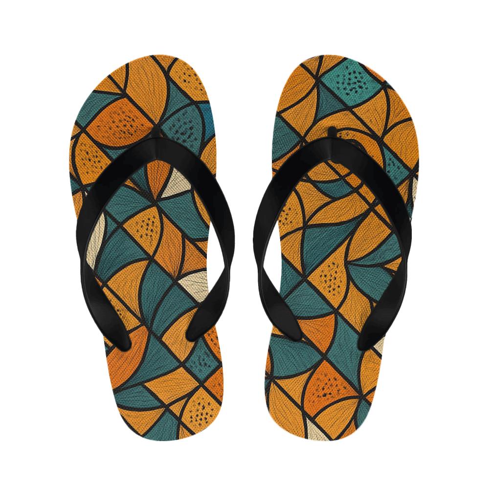 Marigold Fractal Weave personalized cozy slippers