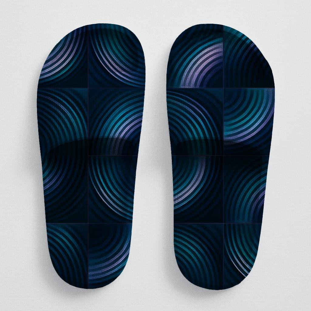 Moire Orbit Interference Weave stylish pool slides