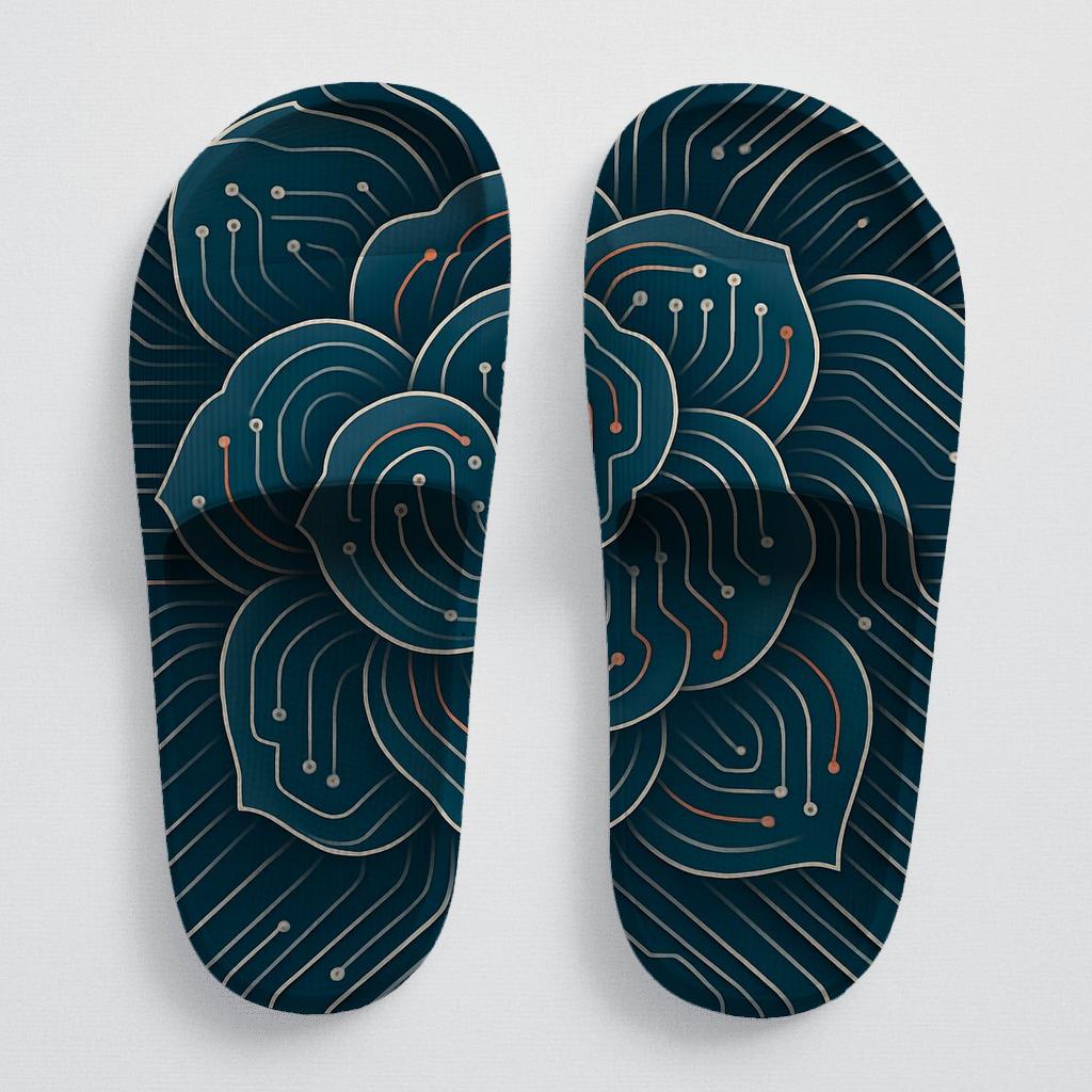 Camellia Petal Circuit trendy summer slides