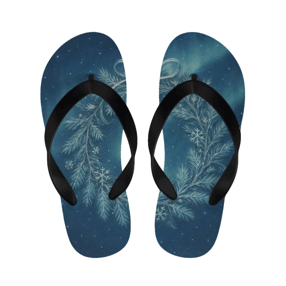 Winter Solstice Aurora Wreath stylish house slippers