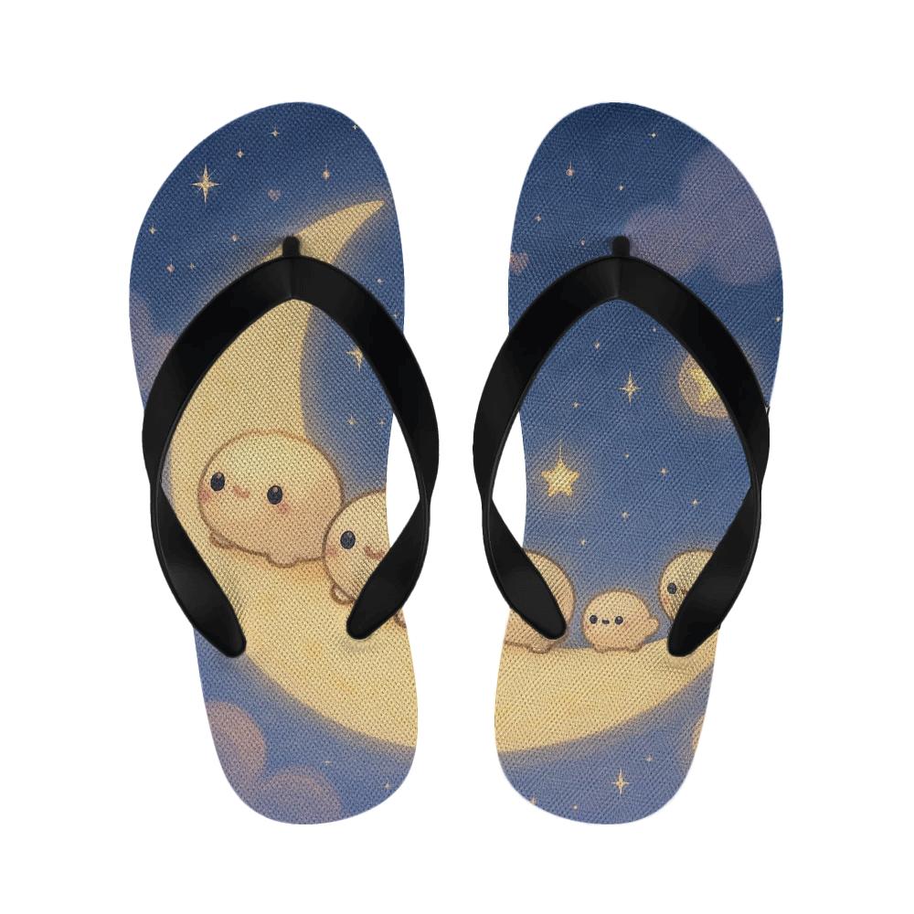 Sleepy Moon Dumpling Parade unique printed slipperscustom slippers