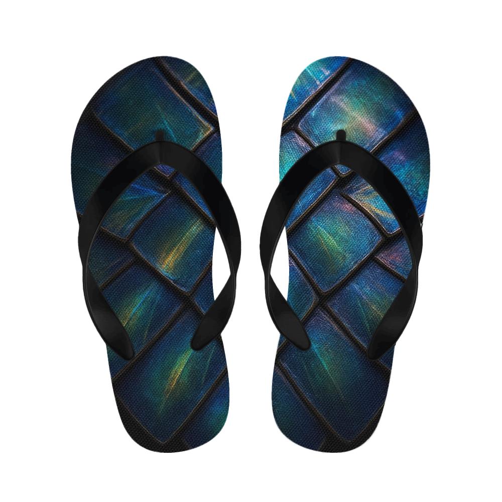 Iridescent Beetle Carapace Prism custom slippers