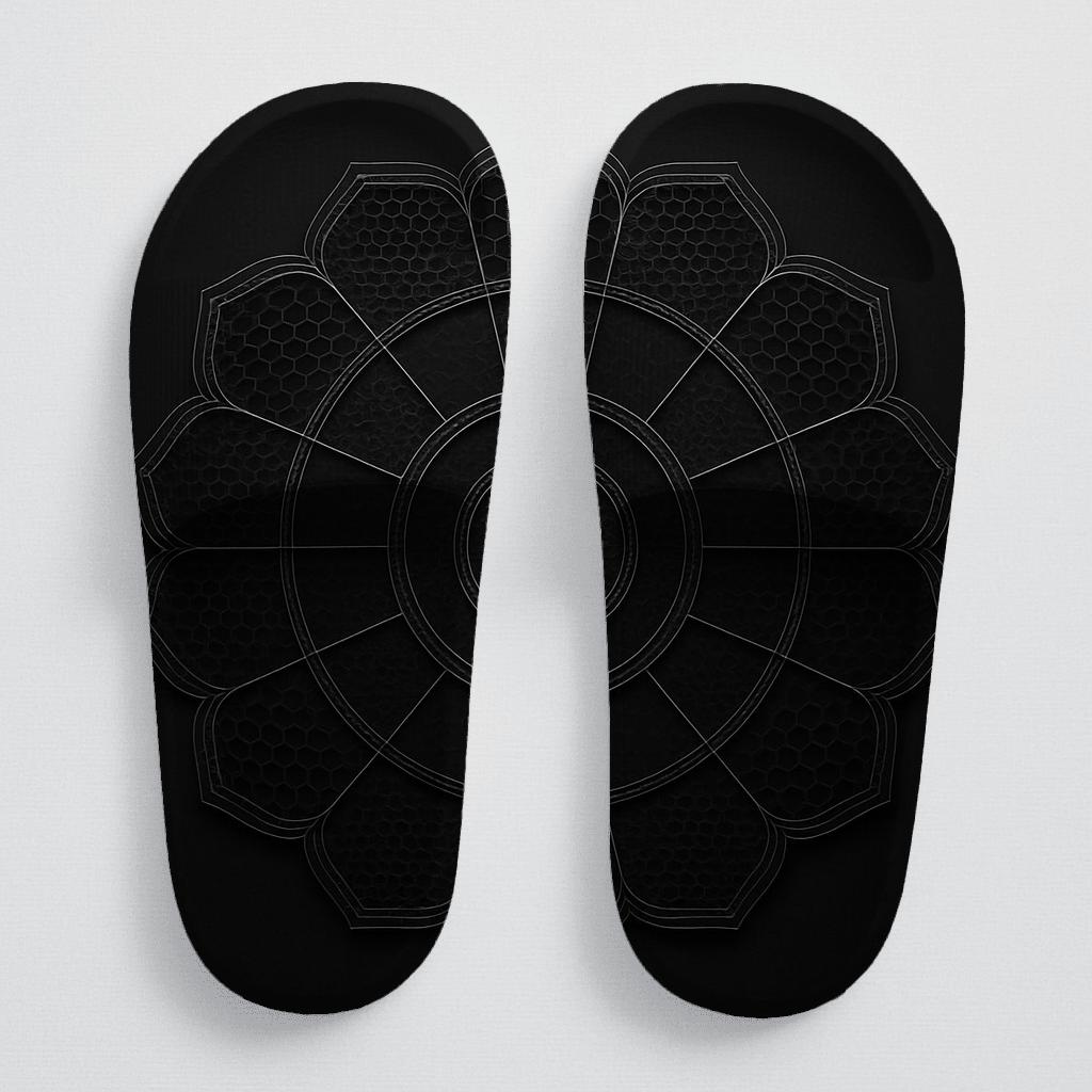 Obsidian Lattice Halo sporty rubber slides